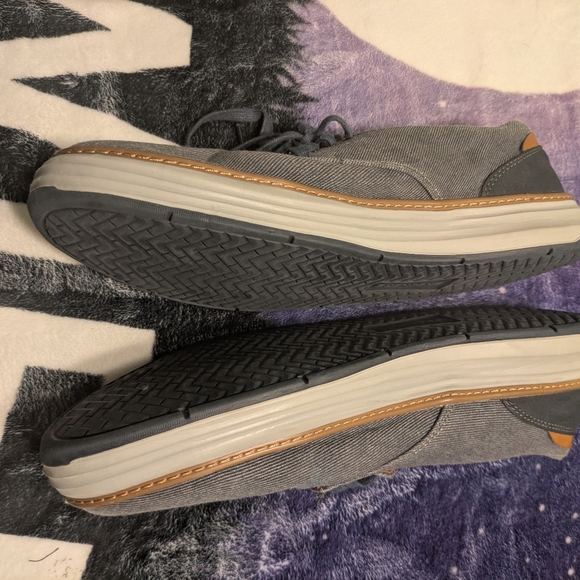 Skechers Men’s Size 13 Wide Fit Gray Memory Foam Walking Shoes Comfort Lace-Up - Picture 4 of 8